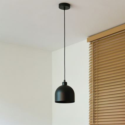 Duolla - Viseći luster na kabelu IRONLINE 1xE27/15W/230V Ø 17 cm crna