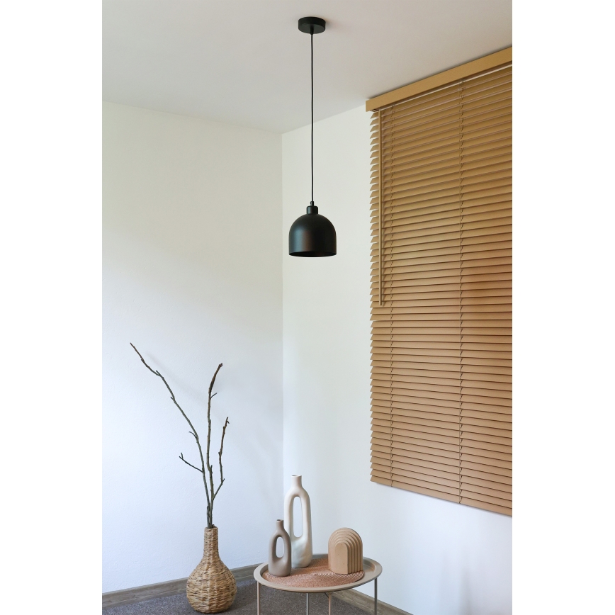 Duolla - Viseći luster na kabelu IRONLINE 1xE27/15W/230V Ø 17 cm crna