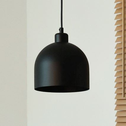 Duolla - Viseći luster na kabelu IRONLINE 1xE27/15W/230V Ø 17 cm crna