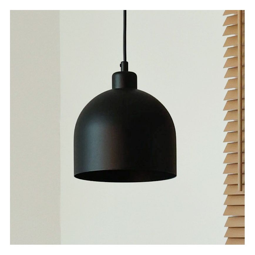 Duolla - Viseći luster na kabelu IRONLINE 1xE27/15W/230V Ø 17 cm crna