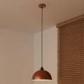 Duolla - Viseći luster na sajli IRONLINE 1xE27/15W/230V Ø 27 cm bakrena/crna
