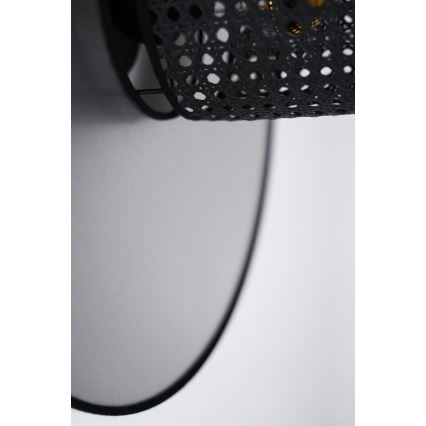 Duolla - Zidna svjetiljka TOKYO RATTAN 1xE27/15W/230V pr. 50 cm srebrna/crna