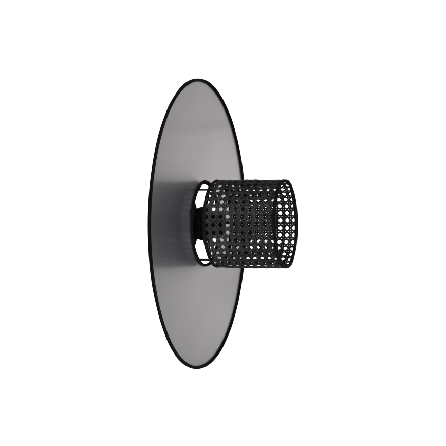 Duolla - Zidna svjetiljka TOKYO RATTAN 1xE27/15W/230V pr. 50 cm srebrna/crna