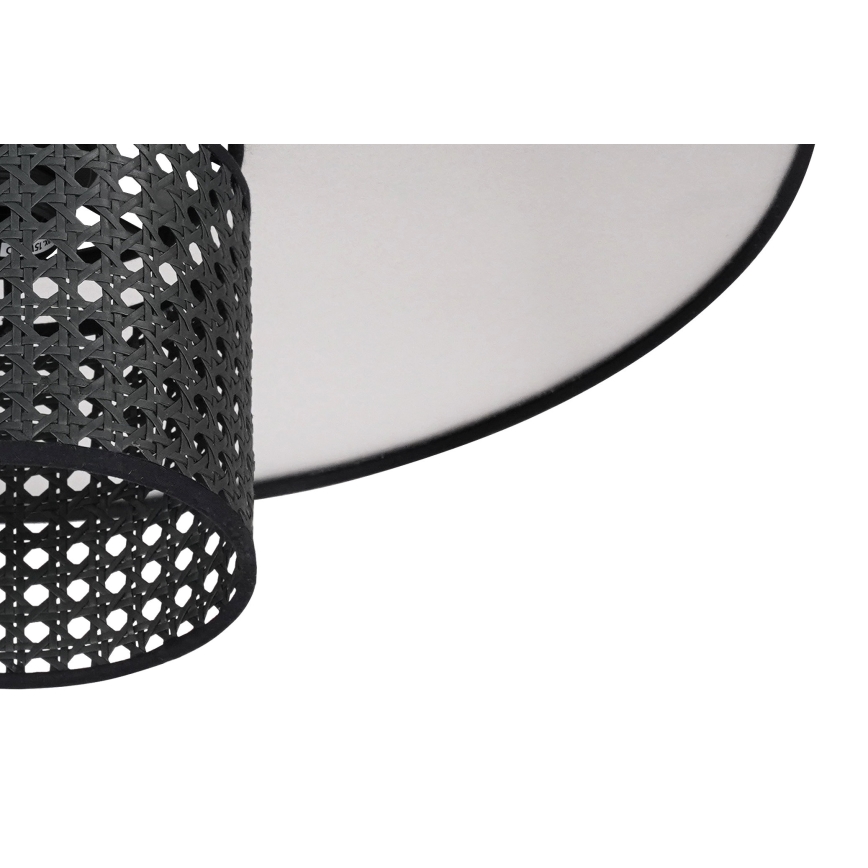 Duolla - Zidna svjetiljka TOKYO RATTAN 1xE27/15W/230V pr. 50 cm srebrna/crna