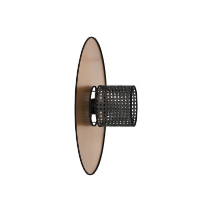 Duolla - Zidna svjetiljka TOKYO RATTAN 1xE27/15W/230V pr. 50 cm zlatna/crna