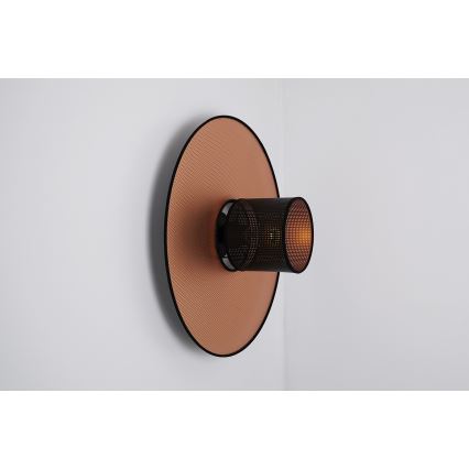 Duolla - Zidna svjetiljka TOKYO SHINY 1xE27/15W/230V pr. 50 cm bakrena/crna