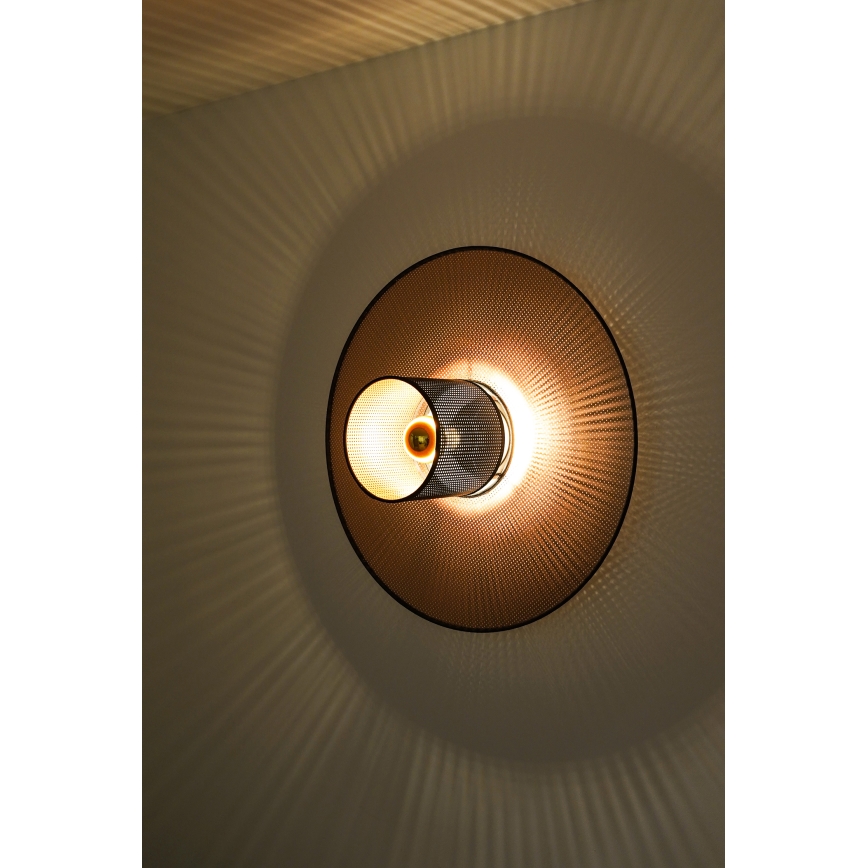 Duolla - Zidna svjetiljka TOKYO SHINY 1xE27/15W/230V pr. 50 cm bakrena/crna