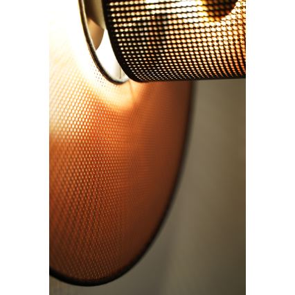 Duolla - Zidna svjetiljka TOKYO SHINY 1xE27/15W/230V pr. 50 cm bakrena/crna