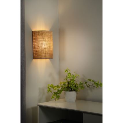 Duolla - Zidna svjetiljka YUTE 1xE27/15W/230V pr. 20 cm smeđa
