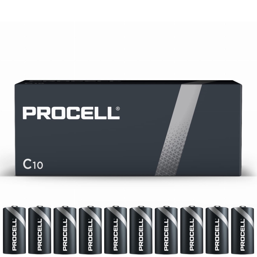 Duracell - 10 kom Alkalna baterija Procell Industrial LR14/C 1,5V 9038 mAh