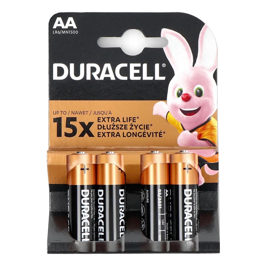 Duracell - 4 kom Alkalna baterija Basic LR06/AA 1,5V 2650 mAh