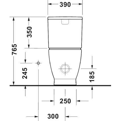 Duravit 20600900002 - Kombinirani WC D-CODE keramika/sjajna bijela