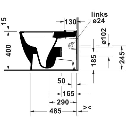 Duravit 20600900002 - Kombinirani WC D-CODE keramika/sjajna bijela