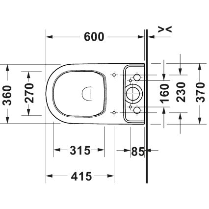Duravit 20600900002 - Kombinirani WC D-CODE keramika/sjajna bijela
