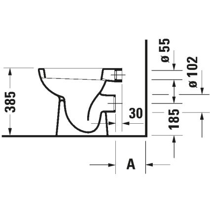 Duravit 21080900002 - Podna WC školjka D-CODE keramika/sjajna bijela