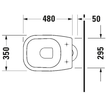 Duravit 21100100002 - Stojeći WC D-CODE keramika/sjajna bijela