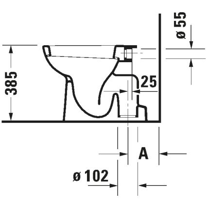 Duravit 21100100002 - Stojeći WC D-CODE keramika/sjajna bijela