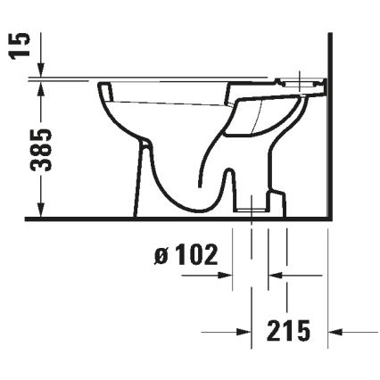 Duravit 21110100002 - WC kombi D-CODE keramika/visoki sjaj bijela