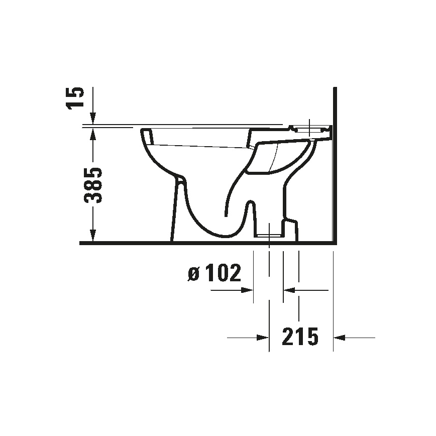 Duravit 21110100002 - WC kombi D-CODE keramika/visoki sjaj bijela