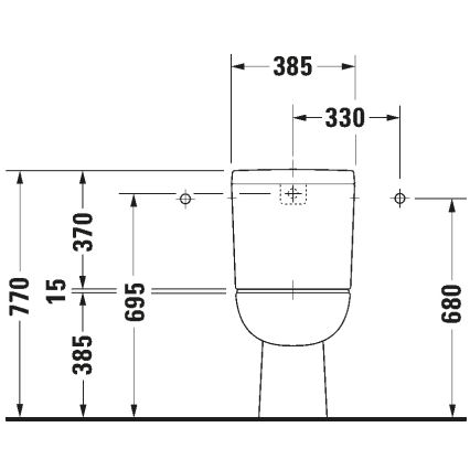 Duravit 21110100002 - WC kombi D-CODE keramika/visoki sjaj bijela