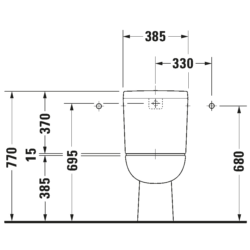 Duravit 21110100002 - WC kombi D-CODE keramika/visoki sjaj bijela