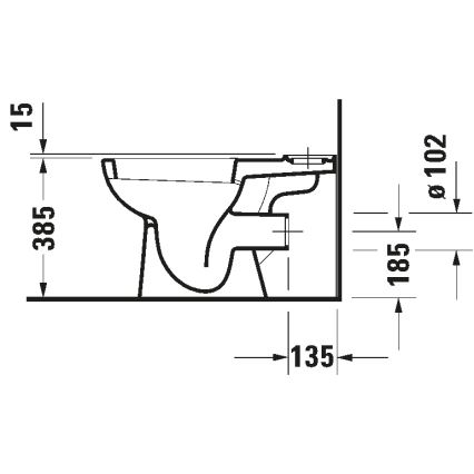Duravit 21110900002 - Kombinirani WC D-CODE keramika/sjajna bijela