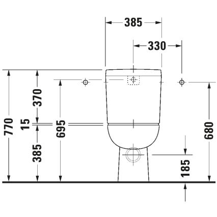 Duravit 21110900002 - Kombinirani WC D-CODE keramika/sjajna bijela
