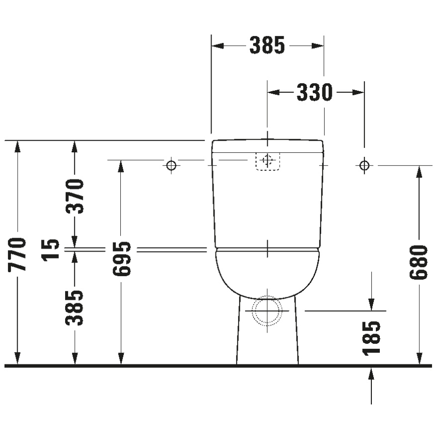 Duravit 21110900002 - Kombinirani WC D-CODE keramika/sjajna bijela