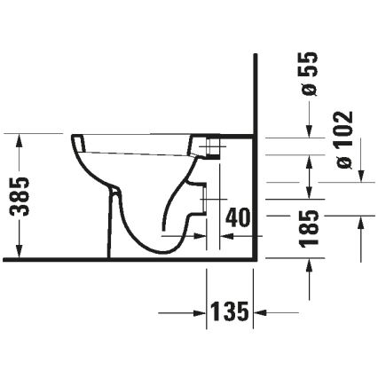 Duravit 21150900002 - Podna WC školjka D-CODE, keramika/visoki sjaj bijela