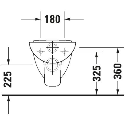 Duravit 22110900002 - Zidna WC školjka D-CODE, keramika/sjajna bijela