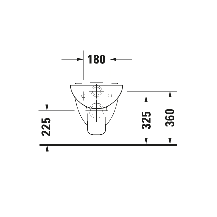 Duravit 22110900002 - Zidna WC školjka D-CODE, keramika/sjajna bijela