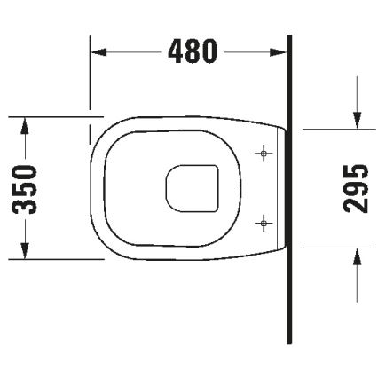Duravit 22110900002 - Zidna WC školjka D-CODE, keramika/sjajna bijela
