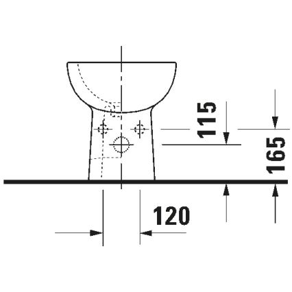 Duravit 22371000002 - Samostojeći bide D-CODE 35,5x52,5 cm keramika/sjajna bijela