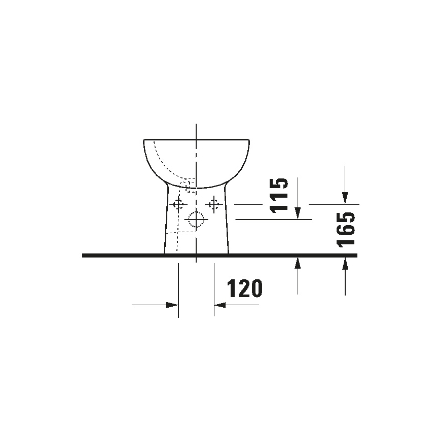 Duravit 22371000002 - Samostojeći bide D-CODE 35,5x52,5 cm keramika/sjajna bijela