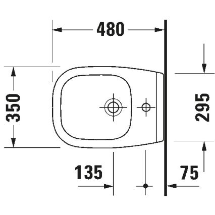 Duravit 22371500002 - Viseći bide D-CODE, keramika/sjajna bijela
