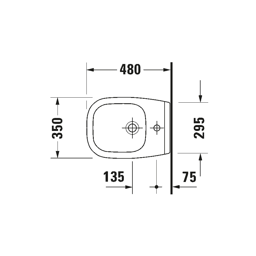 Duravit 22371500002 - Viseći bide D-CODE, keramika/sjajna bijela