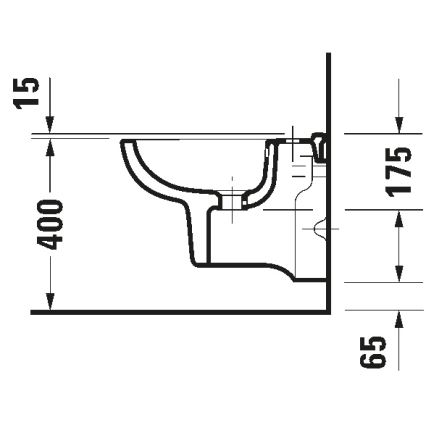 Duravit 22371500002 - Viseći bide D-CODE, keramika/sjajna bijela