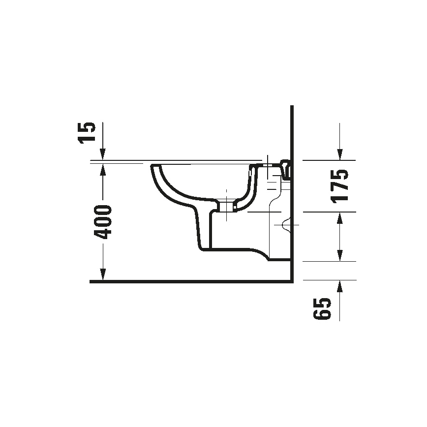 Duravit 22371500002 - Viseći bide D-CODE, keramika/sjajna bijela