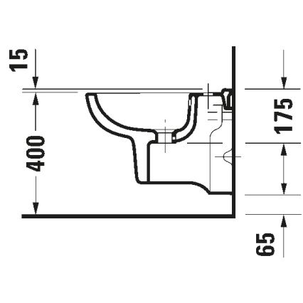 Duravit 22371500002 - Viseći bide D-CODE, keramika/sjajna bijela