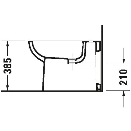 Duravit 22411000002 - Samostojeći bide D-CODE 35,5x52,5 cm keramika/sjajna bijela