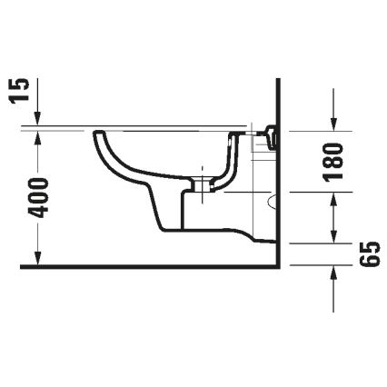 Duravit 22571500002 - Zidni bide D-CODE keramika/sjajna bijela