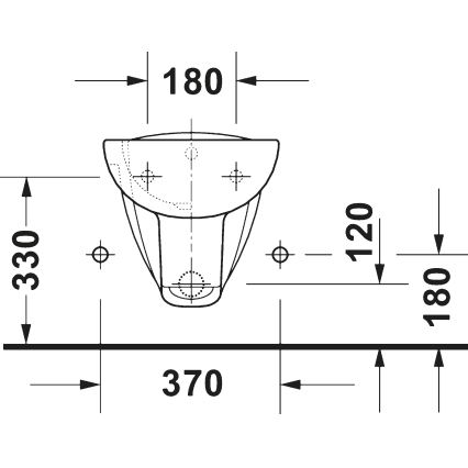 Duravit 22571500002 - Zidni bide D-CODE keramika/sjajna bijela