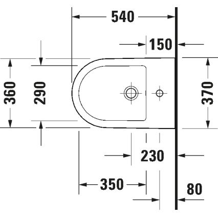 Duravit 2294150000 - zidni bide D-NEO, keramika/sjajna bijela