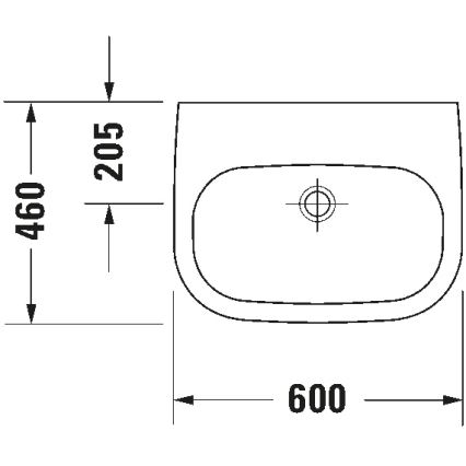 Duravit 23116000702 - Zidni umivaonik D-CODE 60x46 cm keramika/sjajna bijela