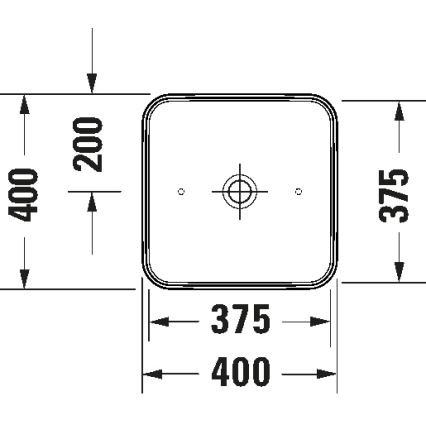 Duravit 2397400070 - Umivaonik na ploču D-NEO 40x40 cm keramika/sjajna bijela
