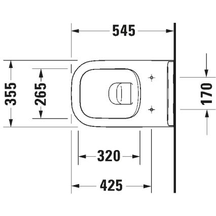 Duravit 25700920002 - Viseći Rimless WC D-CODE keramika/sjajna bijela