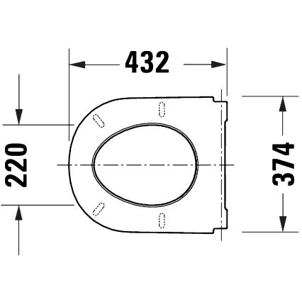 Duravit 28210000 - Daska za WC D-CODE 37,4x43,3 cm bijela