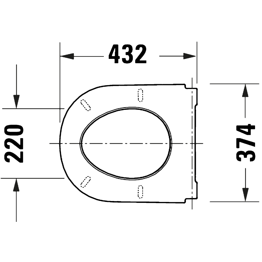 Duravit 28210000 - Daska za WC D-CODE 37,4x43,3 cm bijela