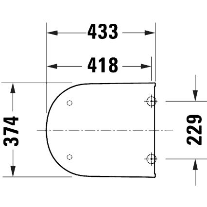 Duravit 28210000 - Daska za WC D-CODE 37,4x43,3 cm bijela