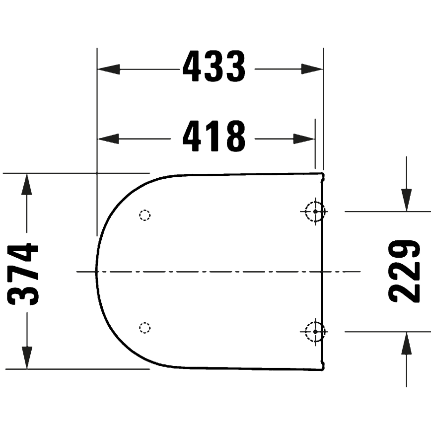Duravit 28210000 - Daska za WC D-CODE 37,4x43,3 cm bijela